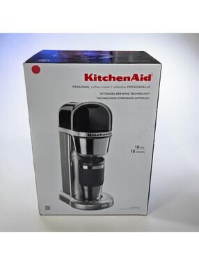 KitchenAid Personal Coffee Maker 18oz Single Serve Brewer Stainless Steel New